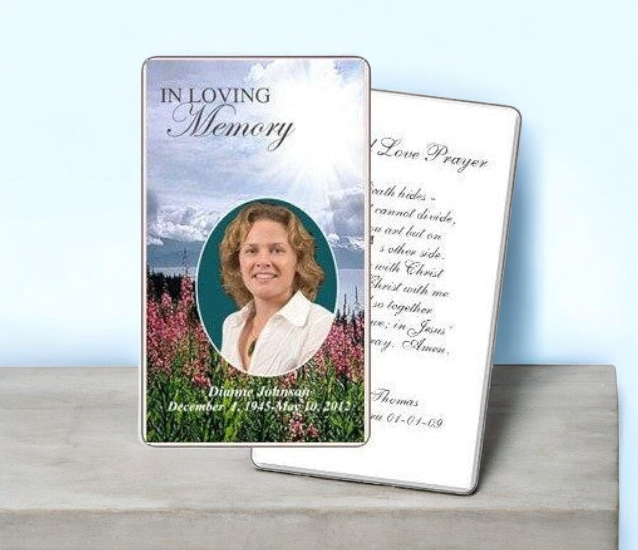Seasons Funeral Prayer Card Template
