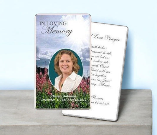 Seasons Funeral Prayer Card Template
