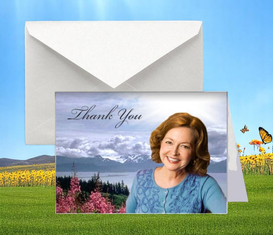 Seasons Funeral Thank You Card Design & Print (Pack of 50)