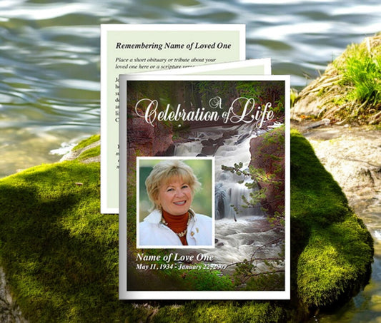 Graceful Memorial Card Template