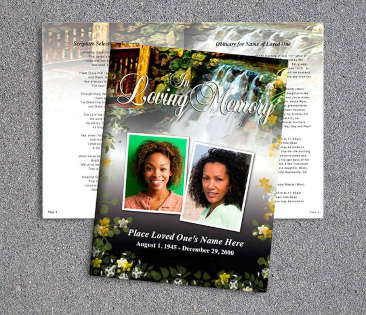 Serene Funeral Booklet Template
