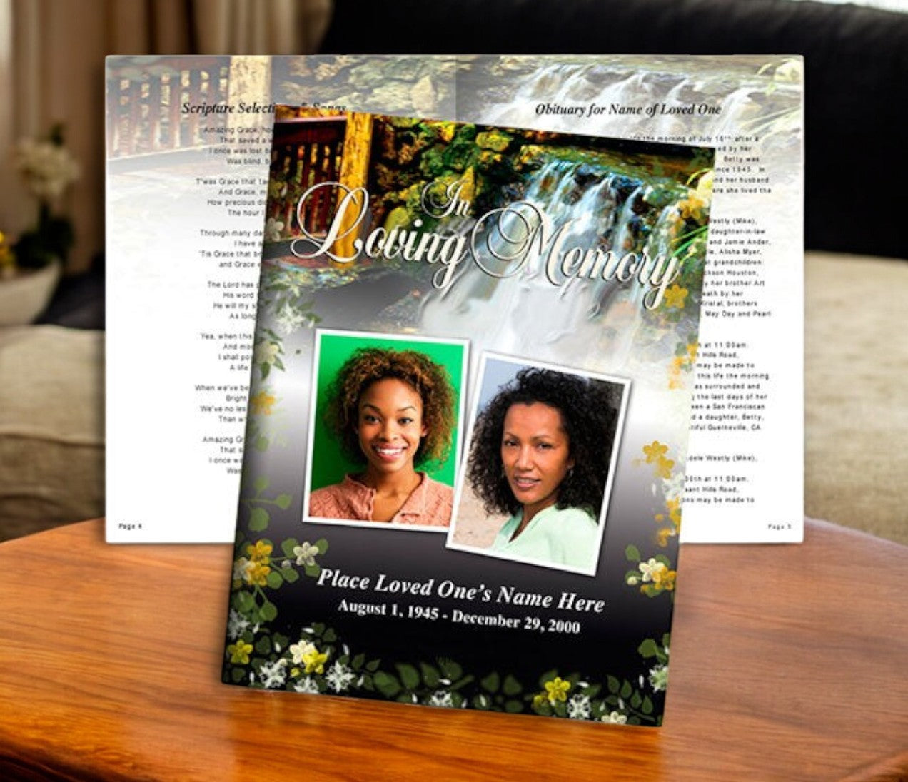 Serene Funeral Booklet Template