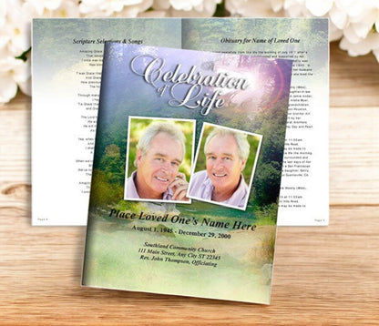 Serenity Funeral Booklet Template
