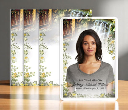 Serene Funeral Prayer Card Design & Print (Pack of 50)