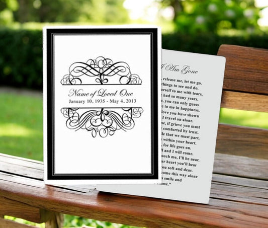 Signature Small Memorial Card Template