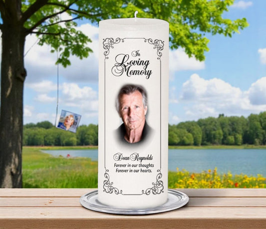 Signature Personalized Wax Pillar Memorial Candle