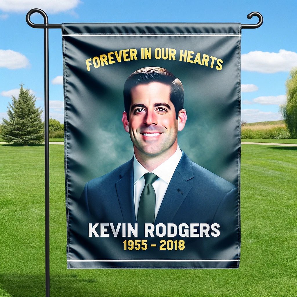 Simple Personalized Memorial Garden Flag - Funeral Program - Site Funeral Programs & Templates