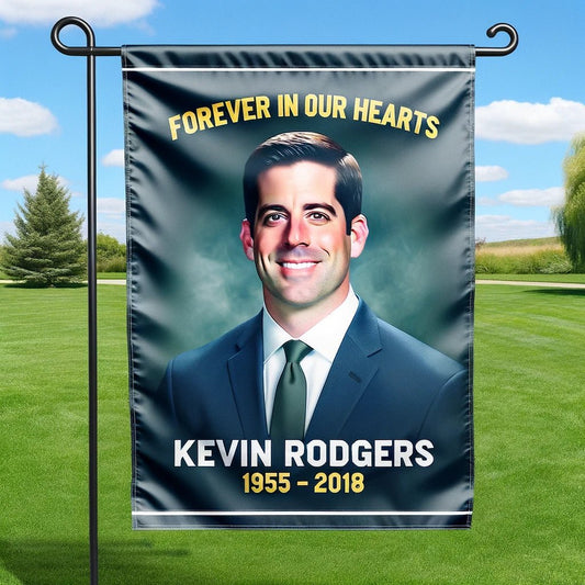 Simple Personalized Memorial Garden Flag - Funeral Program - Site Funeral Programs & Templates