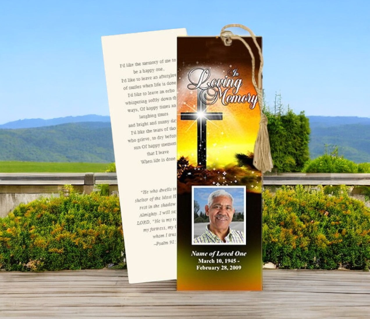 Splendor Template Splendor Memorial Bookmark Template – Funeral Program-Site Funeral ...