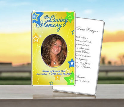 Starry Prayer Card Template