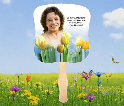Inspire Memorial Fan With Wooden Handle (Pack of 10)