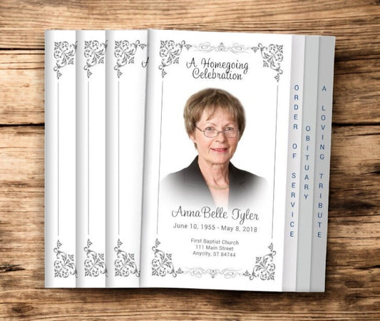 Sweetheart 8-Sided Graduated Funeral Program Design & Print (Pack 50)