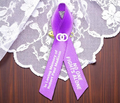Testicular Cancer Ribbon (Orchid Purple) - Pack of 10