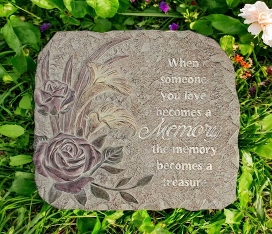 Treasured Memory Memorial Garden Stepping Stone - Funeral Program - Site Funeral Programs & Templates