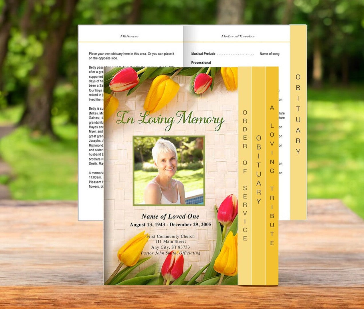 Tulips 8-Sided Graduated Program Template