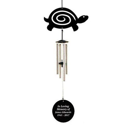 Turtle Silhouette In Loving Memory Memorial Wind Chime - Funeral Program - Site Funeral Programs & Templates