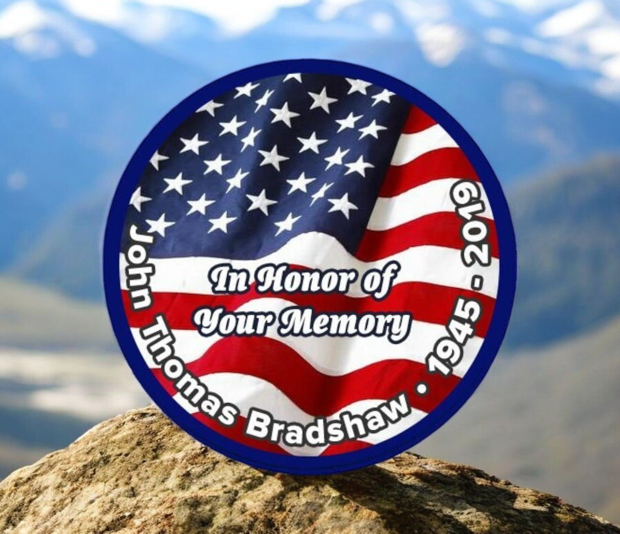 U.S. Flag Patriotic In Loving Memory Of Patch - Funeral Program - Site Funeral Programs & Templates