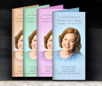 Vertical Stripes Long Fold Program Design & Print (Pack of 50)