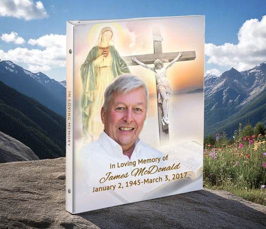 Vision 3-Ring Binder Funeral Guest Book