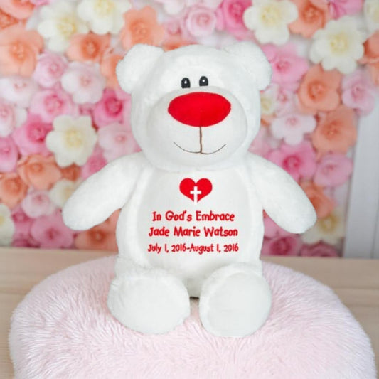 Whitey Teddy Bear Stuffed Animal Memorial Urn