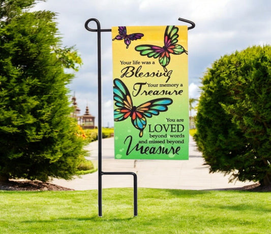 Your Life A Blessing Memorial Garden or Cemetery Flag - Funeral Program - Site Funeral Programs & Templates