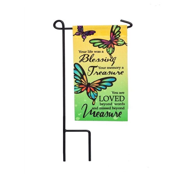 Your Life A Blessing Memorial Garden or Cemetery Flag - Funeral Program - Site Funeral Programs & Templates