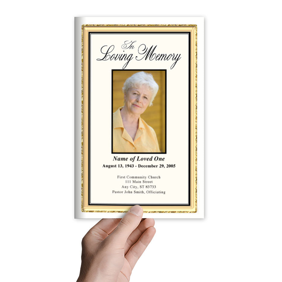 24K Funeral Program Template.