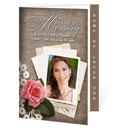 Tiffany 4-Sided Graduated Funeral Program Template.