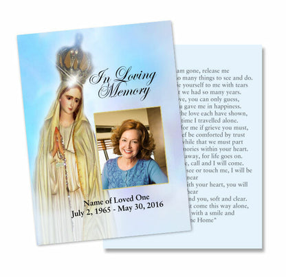 Blessed Small Memorial Card Template.