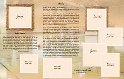 Basketball Trifold Funeral Brochure Template.