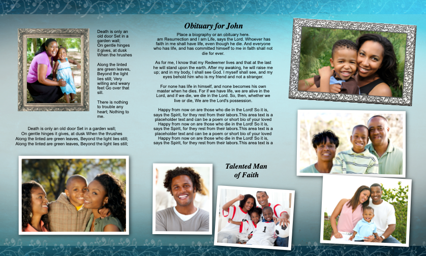 Devotion TriFold Funeral Brochure Template.
