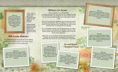 Rejoice TriFold Funeral Brochure Template.