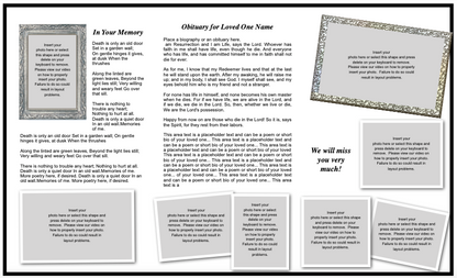Gallant Trifold Funeral Brochure Template.