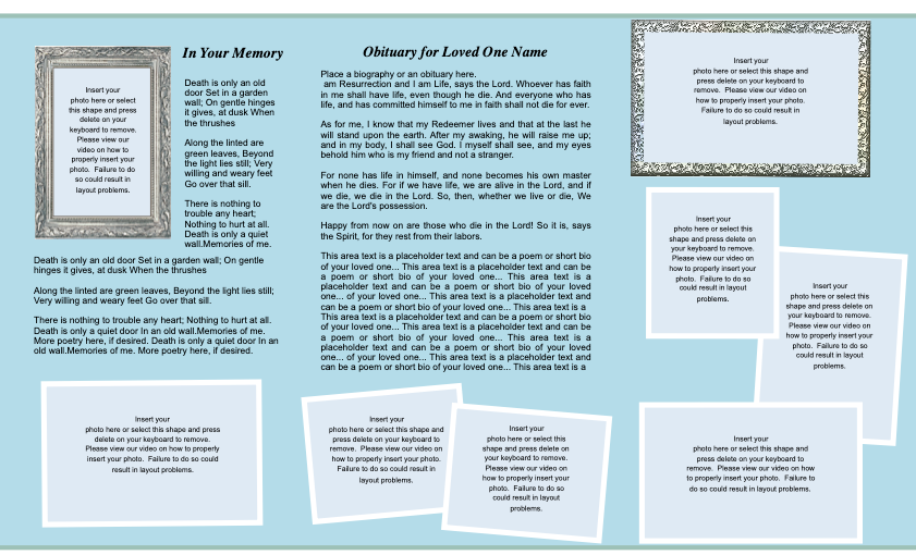 BigRig Tri Fold Funeral Brochure Template.