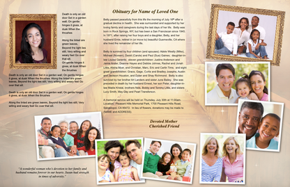 Crossing Trifold Funeral Brochure Template.
