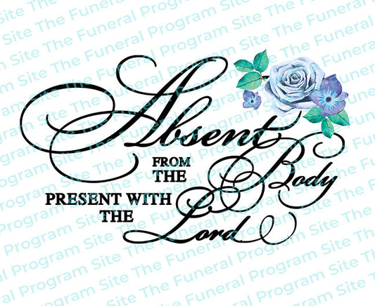 Present With The Lord Bible Verse Word Art.