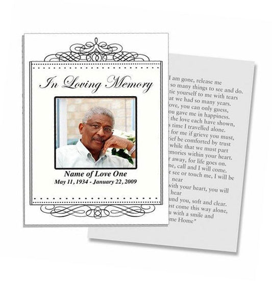 Accent Small Memorial Card Template.