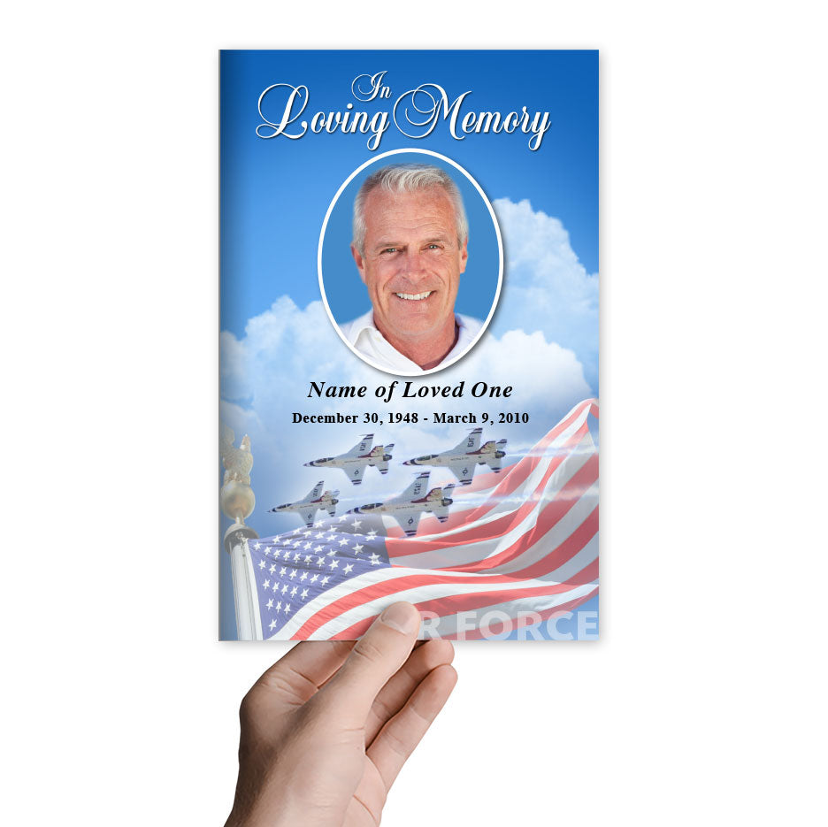 Air Force Funeral Program Template.