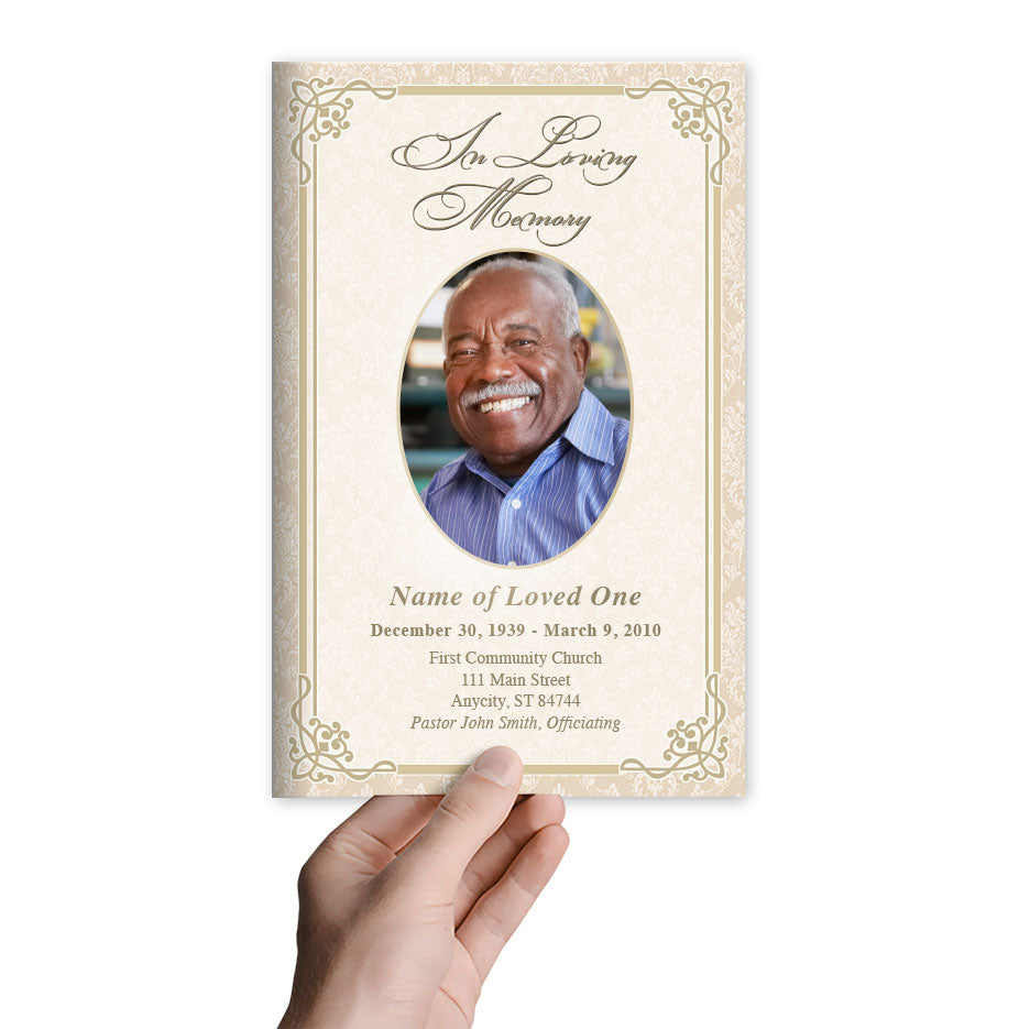 Alexandria Funeral Program Template.