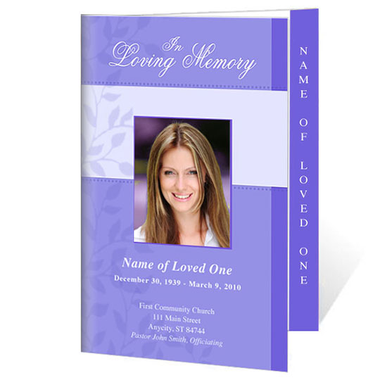 Ambience Letter 4-Sided Graduated Funeral Program Template.