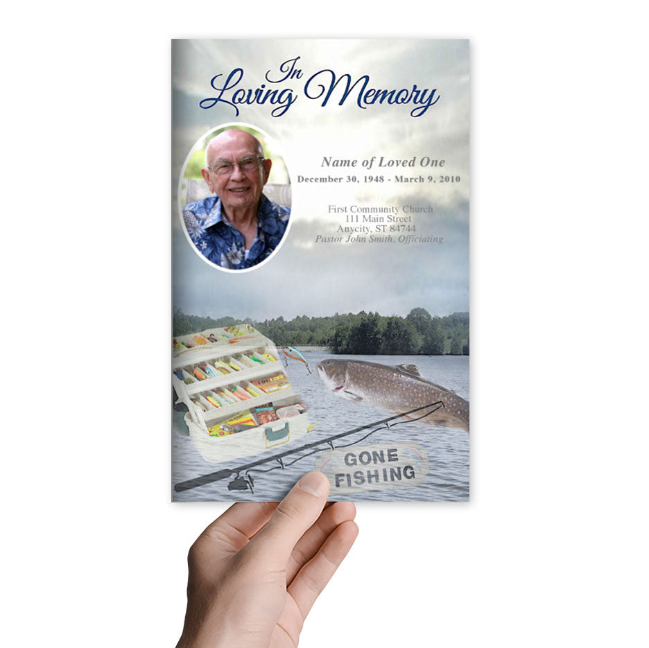 Angler Funeral Program Template.
