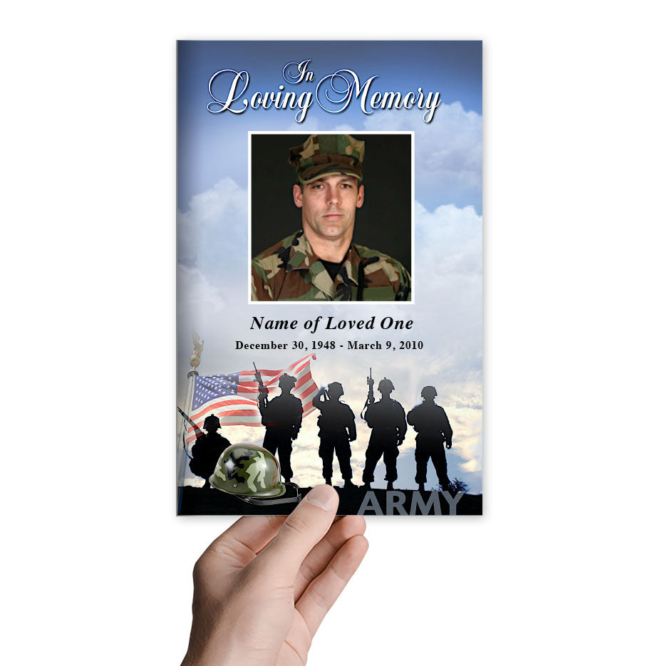 Army Funeral Program Template.