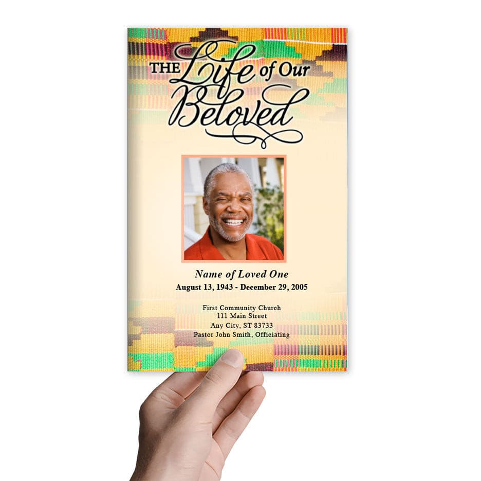 Ashanti Funeral Program Template.