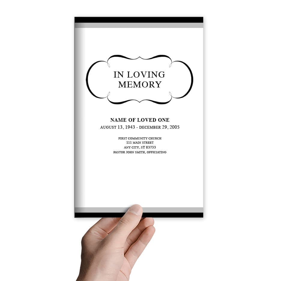 Austin Funeral Program Template.