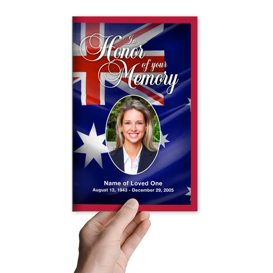 Australia Funeral Program Template.