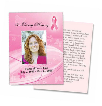 Awareness Small Memorial Card Template.