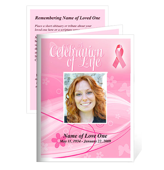 Awareness Small Memorial Card Template.