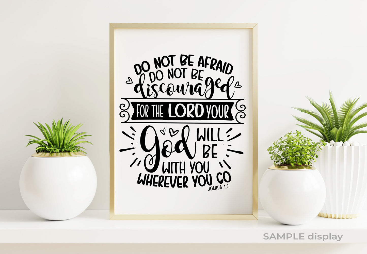 Be With You Bible Verse Word Art.