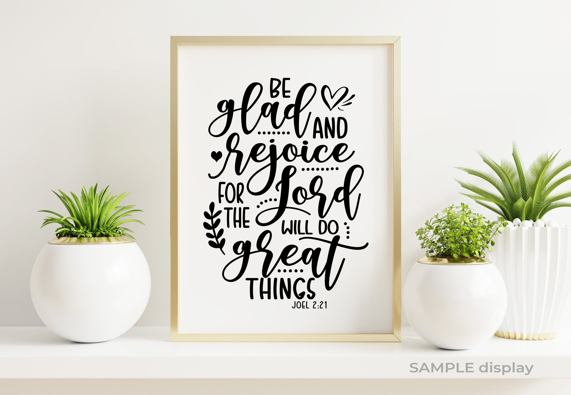 Be Glad Bible Verse Word Art.