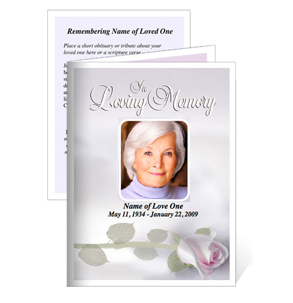 Beloved Small Memorial Card Template.